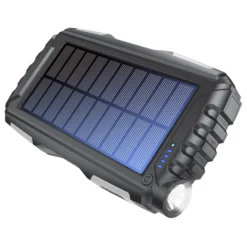 Denver Powerbank med solcelle og lommelykt 20 000 mAh