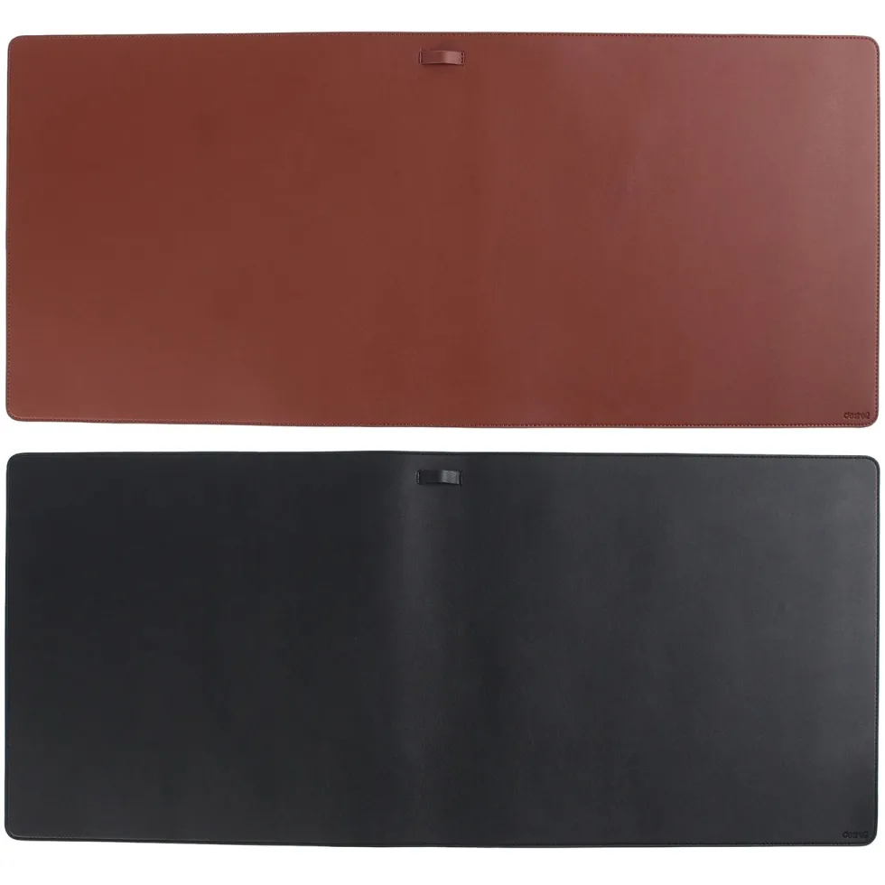 Desire2 Skrivebordsmatte i vegansk skinn 900×400 mm Grå, 90×45 cm