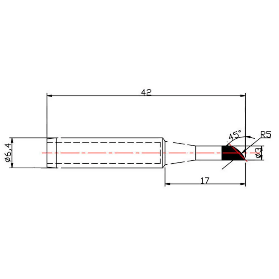 Dibotech Loddespiss til 40570, 40745 og 40746 3,0 mm