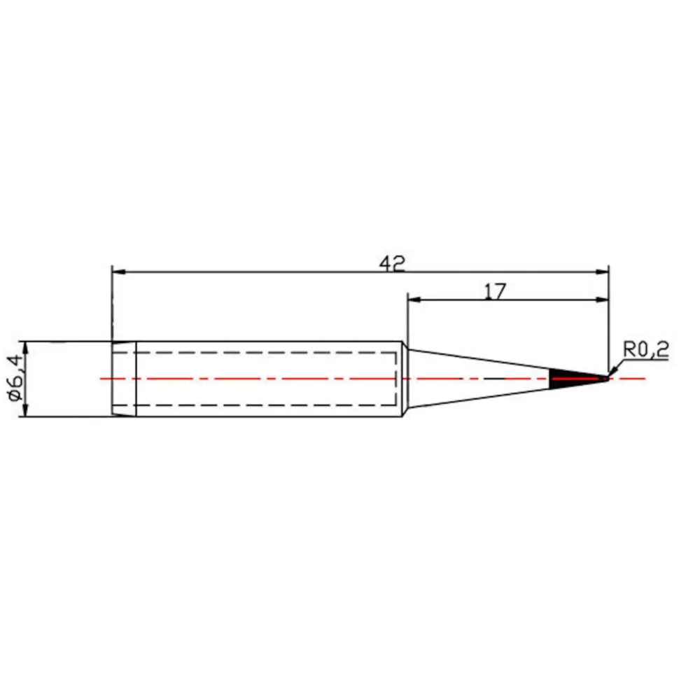 Dibotech Loddespiss til 40570, 40745 og 40746 0,5 mm