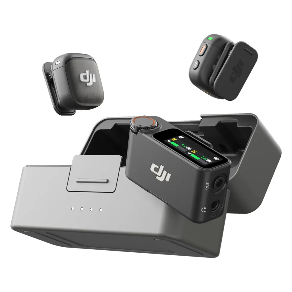 DJI Mic 3 trådløst mikrofonsett 2 TX + 1 RX + ladeetui