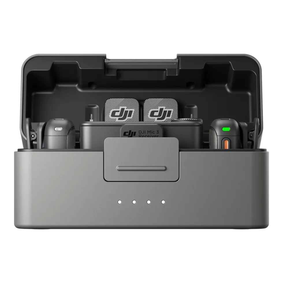 DJI Mic 3 trådløst mikrofonsett 2 TX + 1 RX + ladeetui