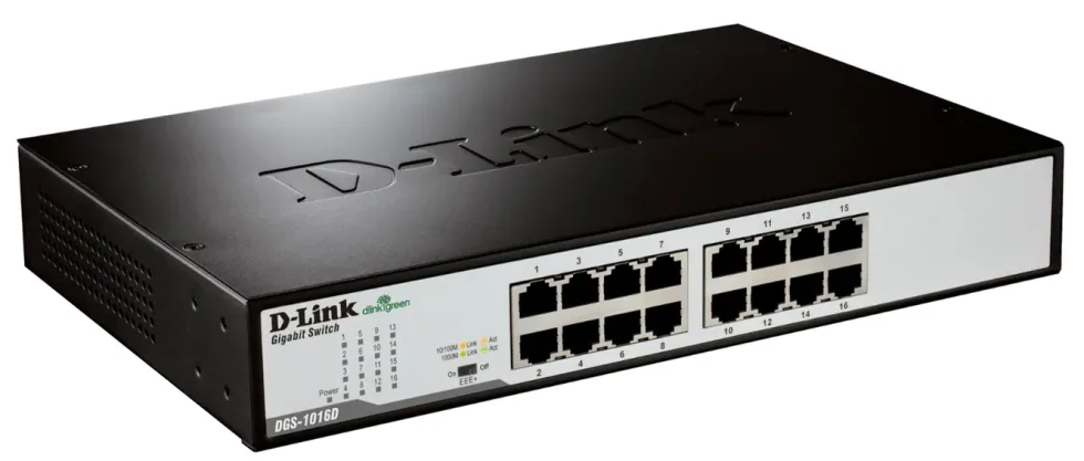D-Link DGS-1016D Gigabitswitch 16 porter