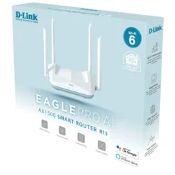 D-Link R15 AX1500 Wifi 6-ruter - Hvit