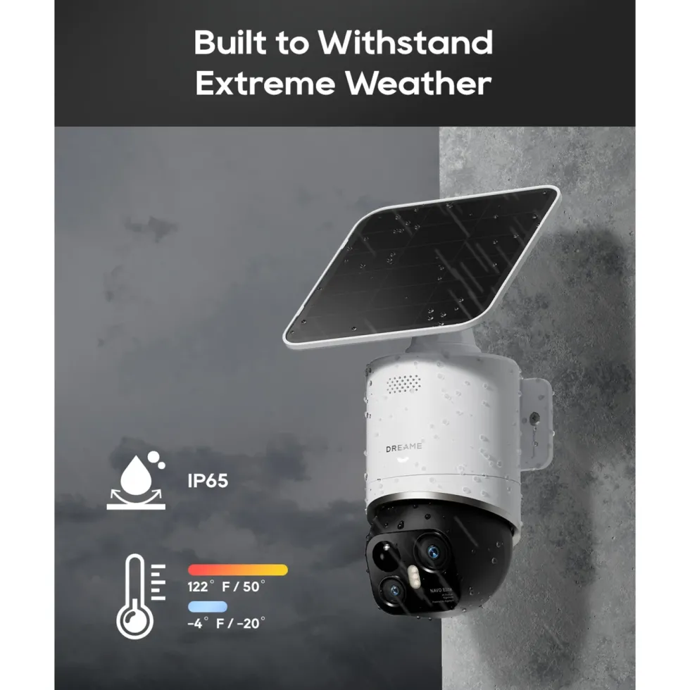 Dreame NAVO Elite 1 OutCam utendørskamera med doble linser Hvit