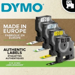 Dymo D1-merketape 12 mm Klar
