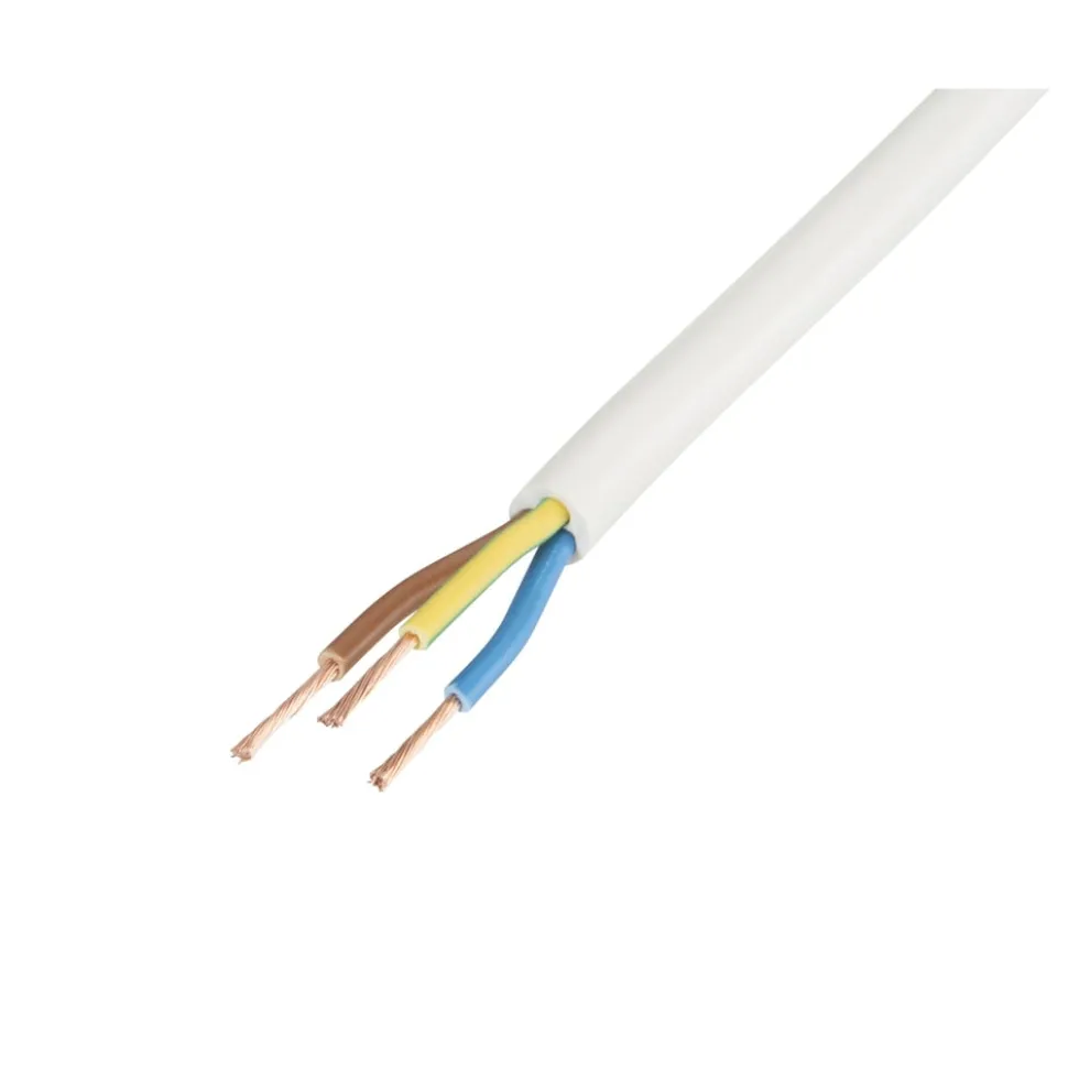 Elektrisk PMH-ledning, hvit, 10 m