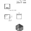 Endestykke for kabelkanal 20x17 mm