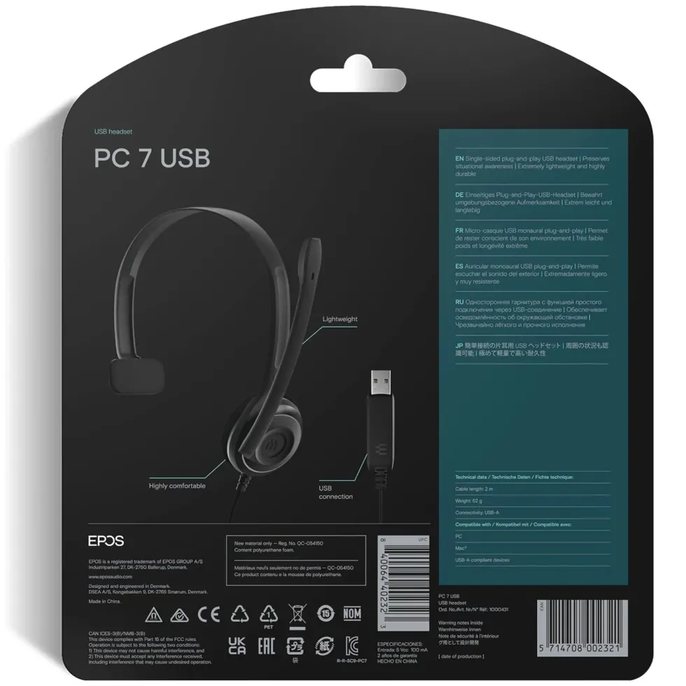 EPOS PC-7 dataheadset