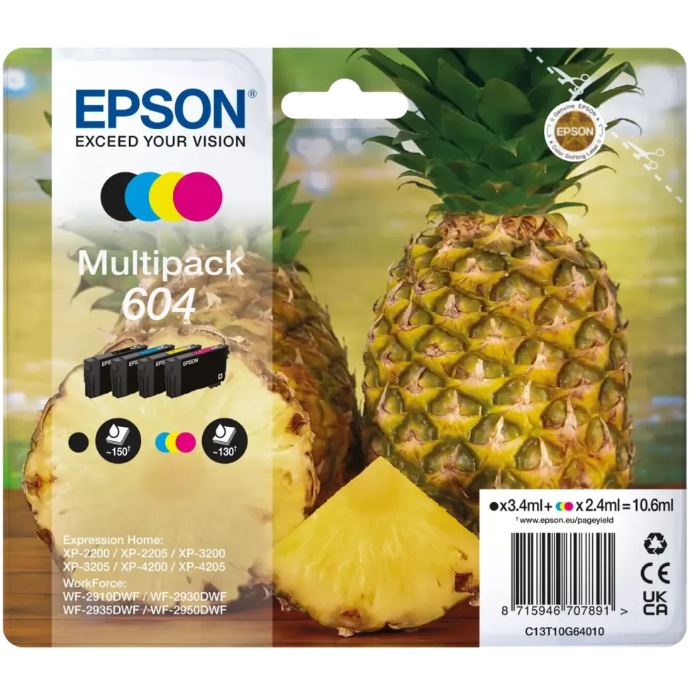 Epson 604 blekkpatroner i multipakke Standard