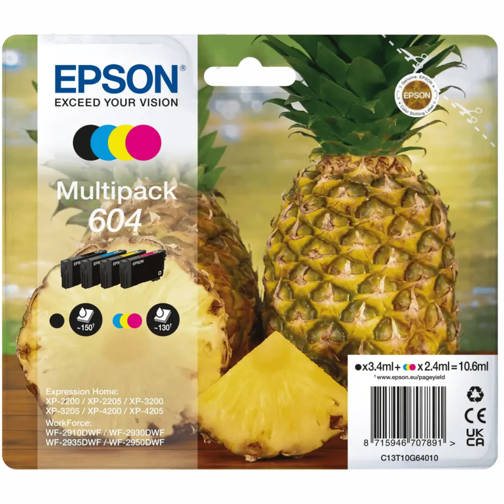 Epson 604 blekkpatroner i multipakke Standard
