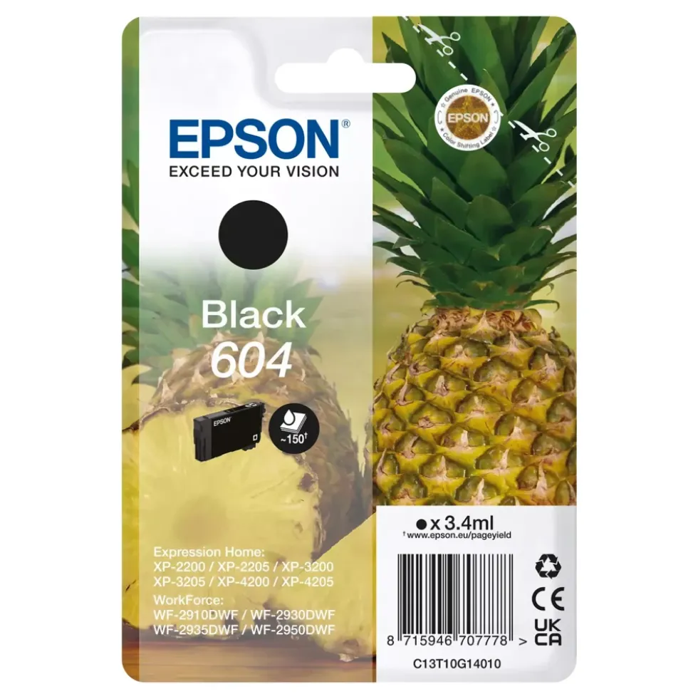 Epson 604 blekkpatron svart (Ananas)