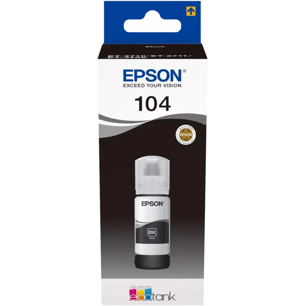 Epson 104 EcoTank blekkflaske 65 ml Svart