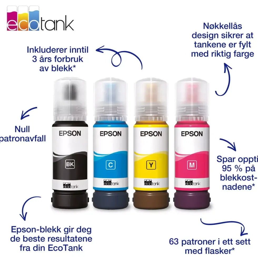 Epson 104 EcoTank blekkflaske 65 ml Svart