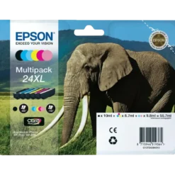 Epson T2438 Blekkpatroner XL, 6-pakning