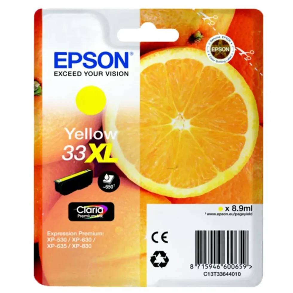 Epson T3364 blekkpatron, gul XL