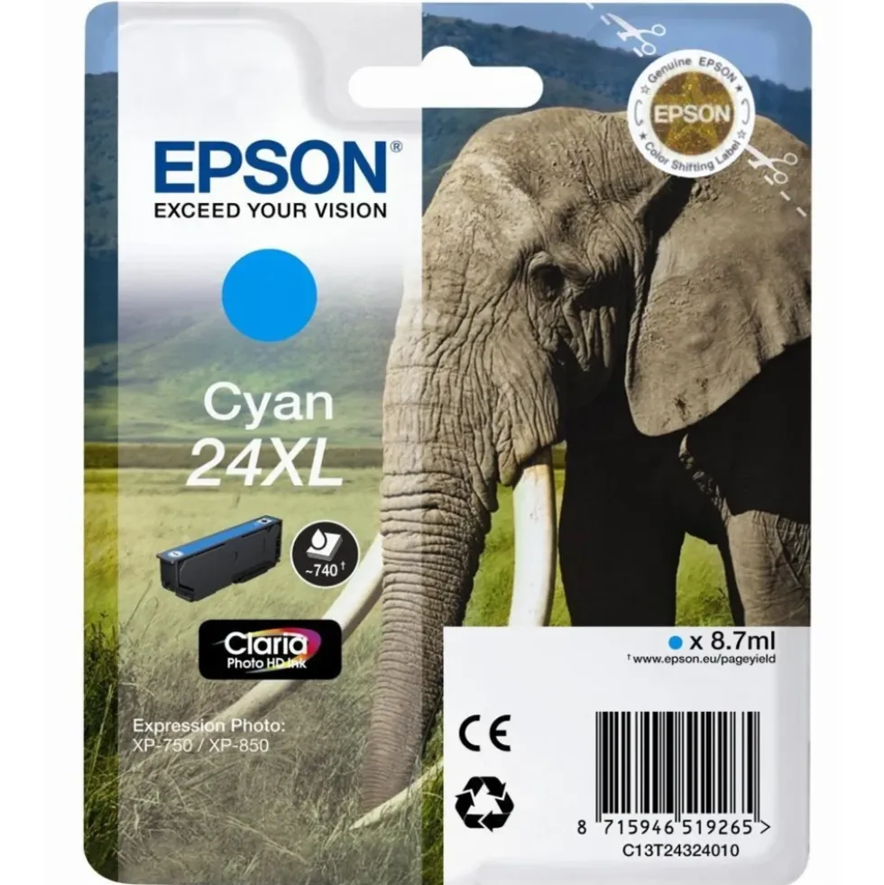 Epson T2432 Blekkpatron XL Cyan