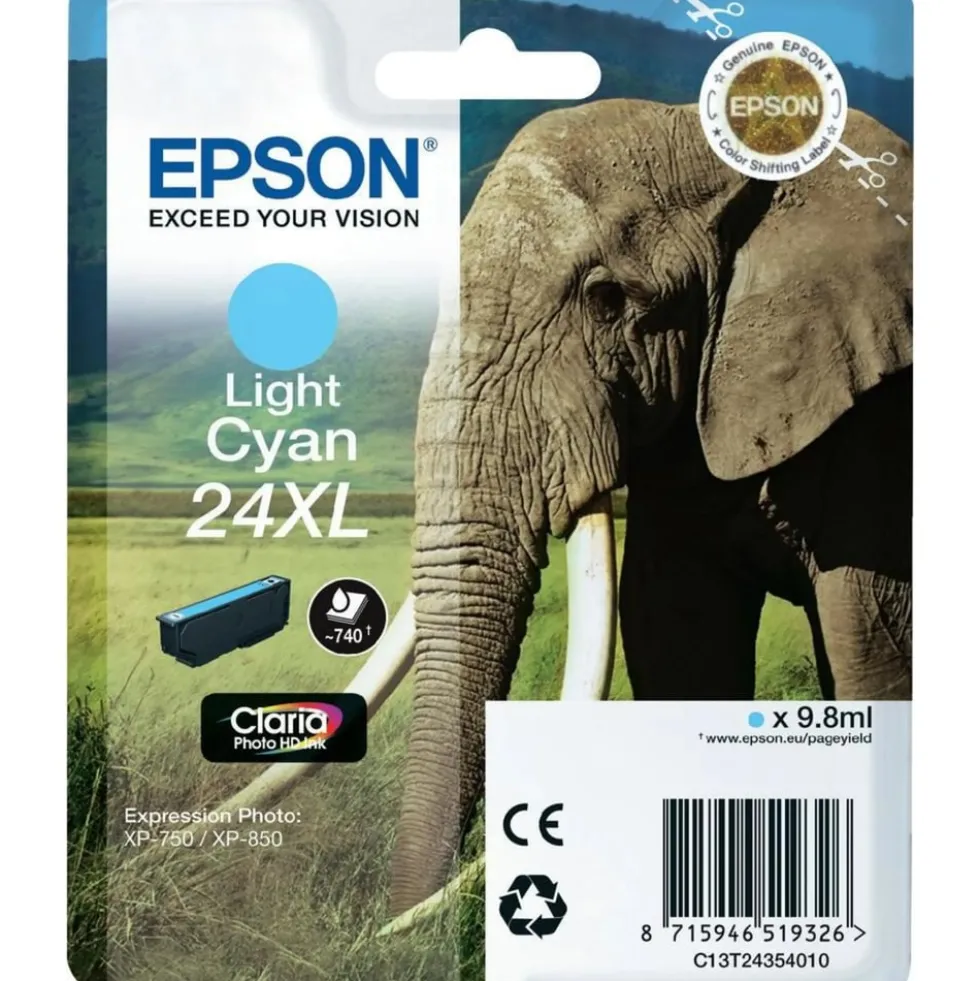 Epson T2432 Blekkpatron XL Lys cyan
