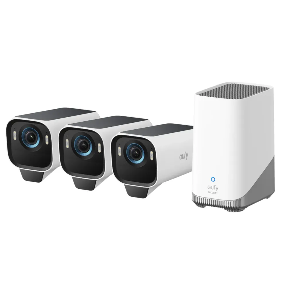 Eufy eufyCam S3 Pro Overvåkingssystem med solpanel 3-pack