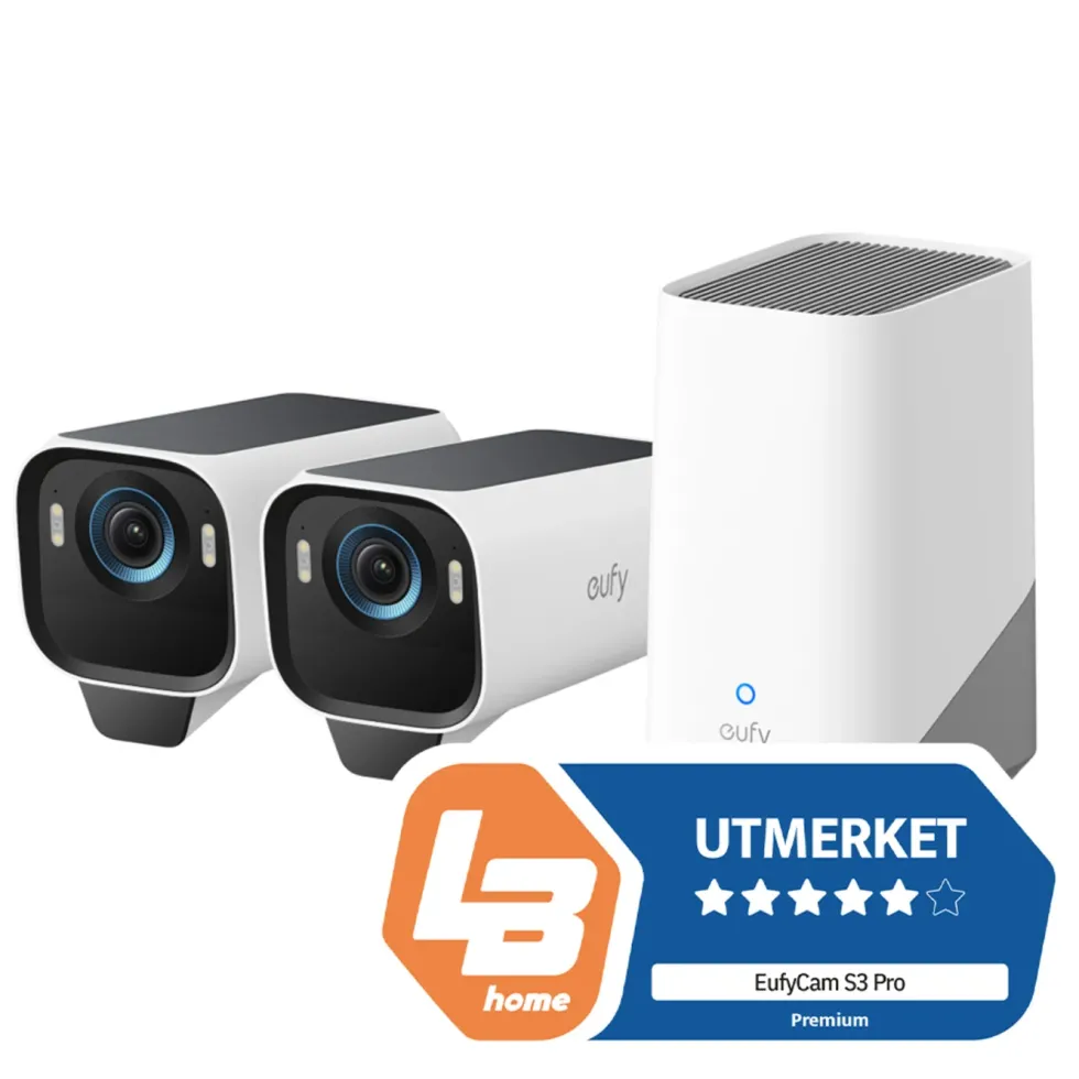 Eufy eufyCam S3 Pro Overvåkingssystem med solpanel 3-pack