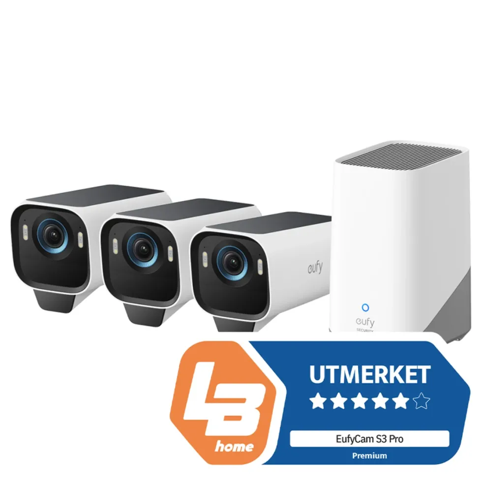 Eufy eufyCam S3 Pro Overvåkingssystem med solpanel 2-pack