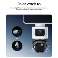 Eufy eufyCam S4 Solo 3-i-1 overvåkingskamera med solpanel