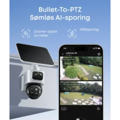 Eufy eufyCam S4 Solo 3-i-1 overvåkingskamera med solpanel