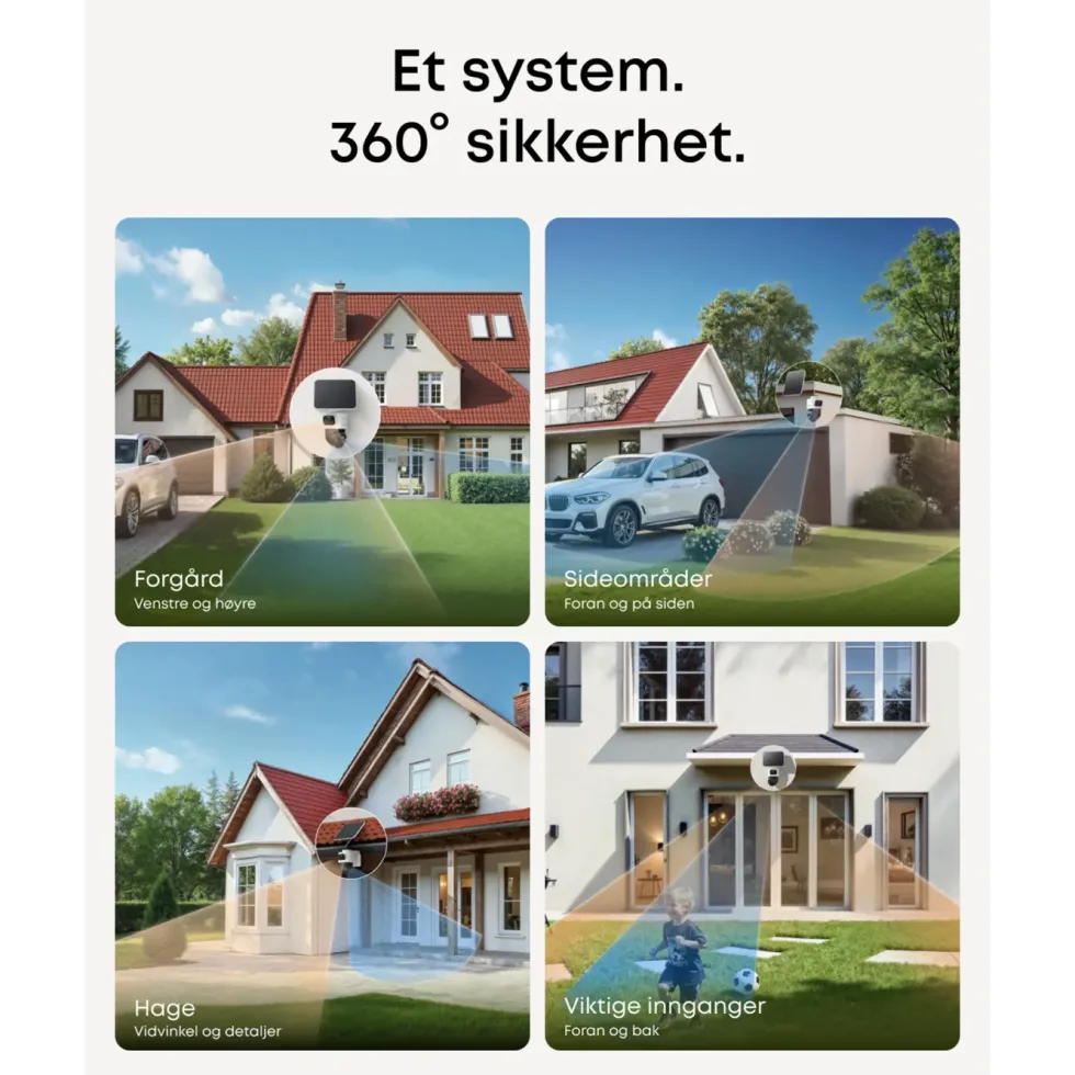 Eufy eufyCam S4 Solo 3-i-1 overvåkingskamera med solpanel