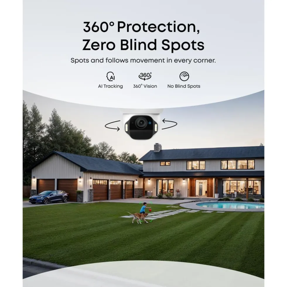 Eufy SoloCam E42 4K-overvåkingskamera 2-pack med HomeBase S380