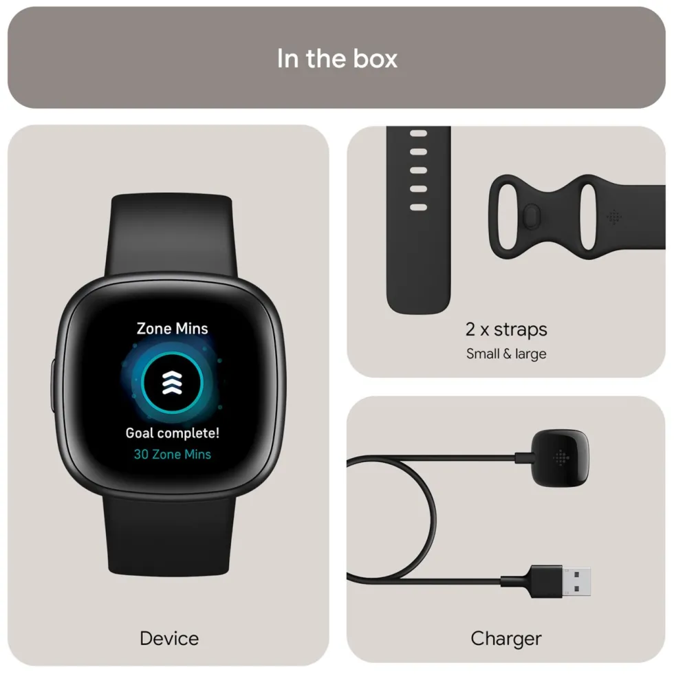 Fitbit Versa 4 Aktivitetsklokke Black/Graphite