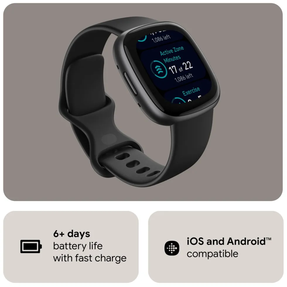 Fitbit Versa 4 Aktivitetsklokke Black/Graphite