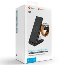 Fixed 3-in-1 Trådløs Ladestasjon for Garmin - Svart