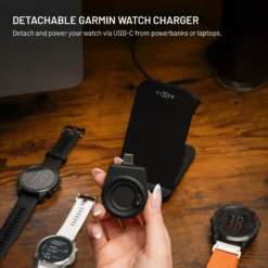 Fixed 3-in-1 Trådløs Ladestasjon for Garmin - Svart