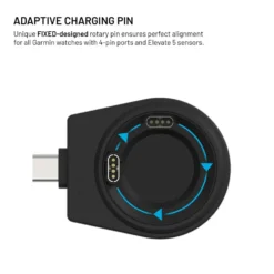 Fixed 3-in-1 Trådløs Ladestasjon for Garmin - Svart