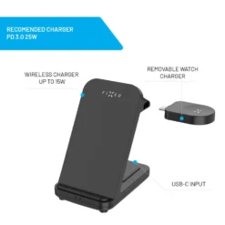 Fixed Powerstasjon 3-in-1 Ladestasjon for Samsung