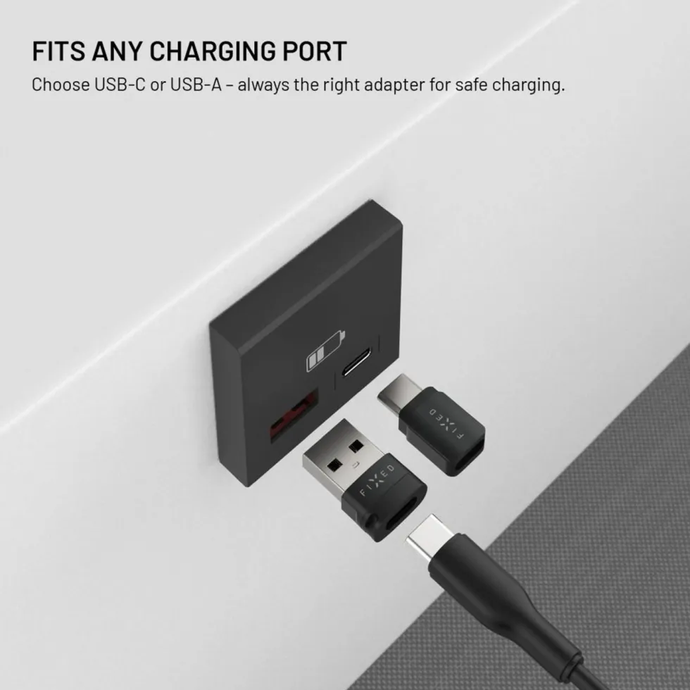 Fixed USB-datablokkerer 2-pakk (USB-A/USB-C)