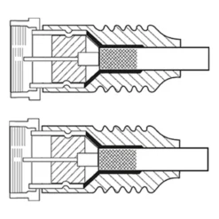 F-kabel - Hvit 2,5 m