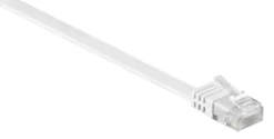 Flat UTP-nettverkskabel Cat. 6 Hvit 3 m
