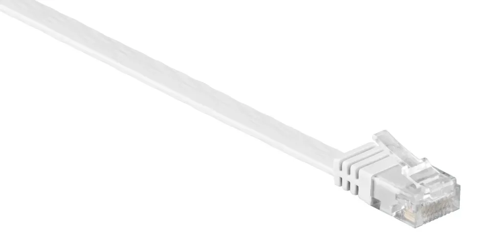 Flat UTP-nettverkskabel Cat. 6 Hvit 3 m