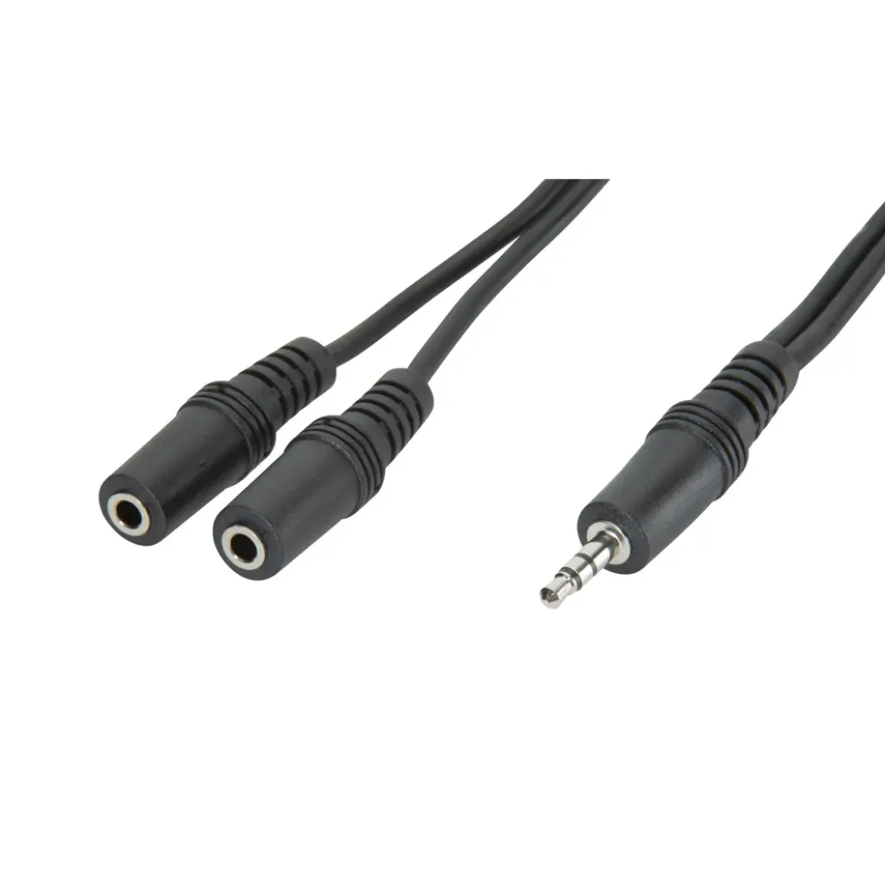Forgreningskabel for 3,5 mm-kontakt Svart