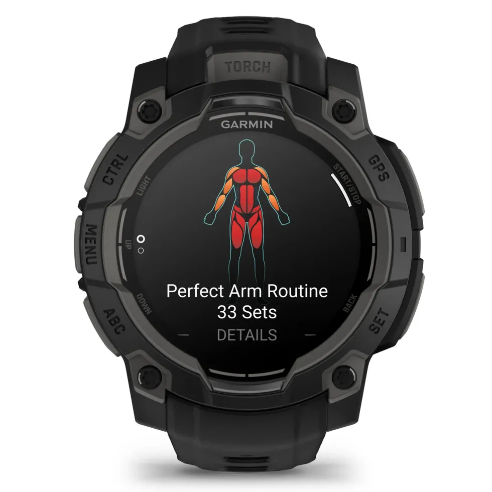 Garmin Instinct 3 AMOLED 45mm GPS-smartklokke - Svart