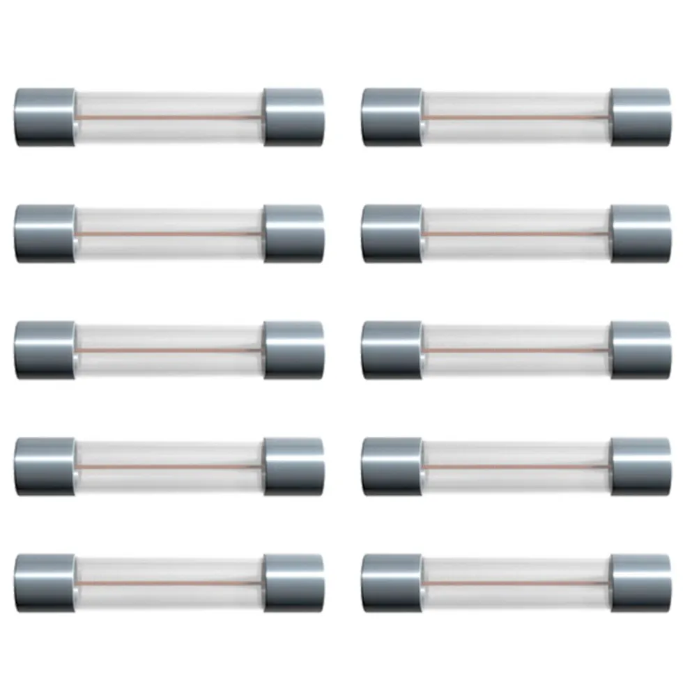 Glassrørsikring 6 x 32 mm 2 A Trege (T) 10-pk.
