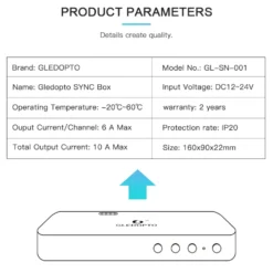 Gledopto HDMI Sync Box Kit med 5 m RGB-list