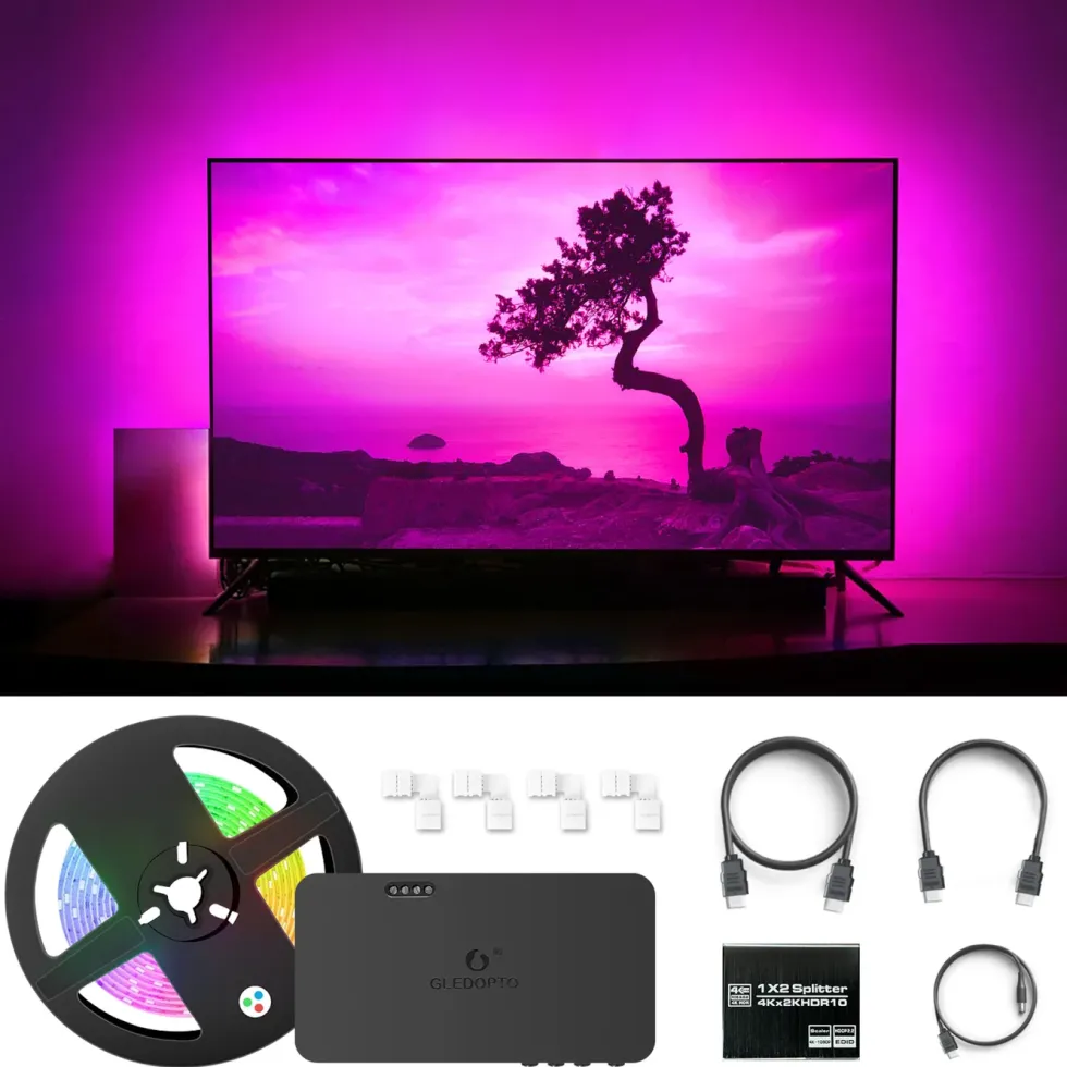Gledopto HDMI Sync Box Kit med 5 m RGB-list