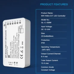 Gledopto RGB+CCT Wifi-kontroller for LED-list