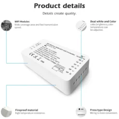 Gledopto RGB+CCT Wifi-kontroller for LED-list