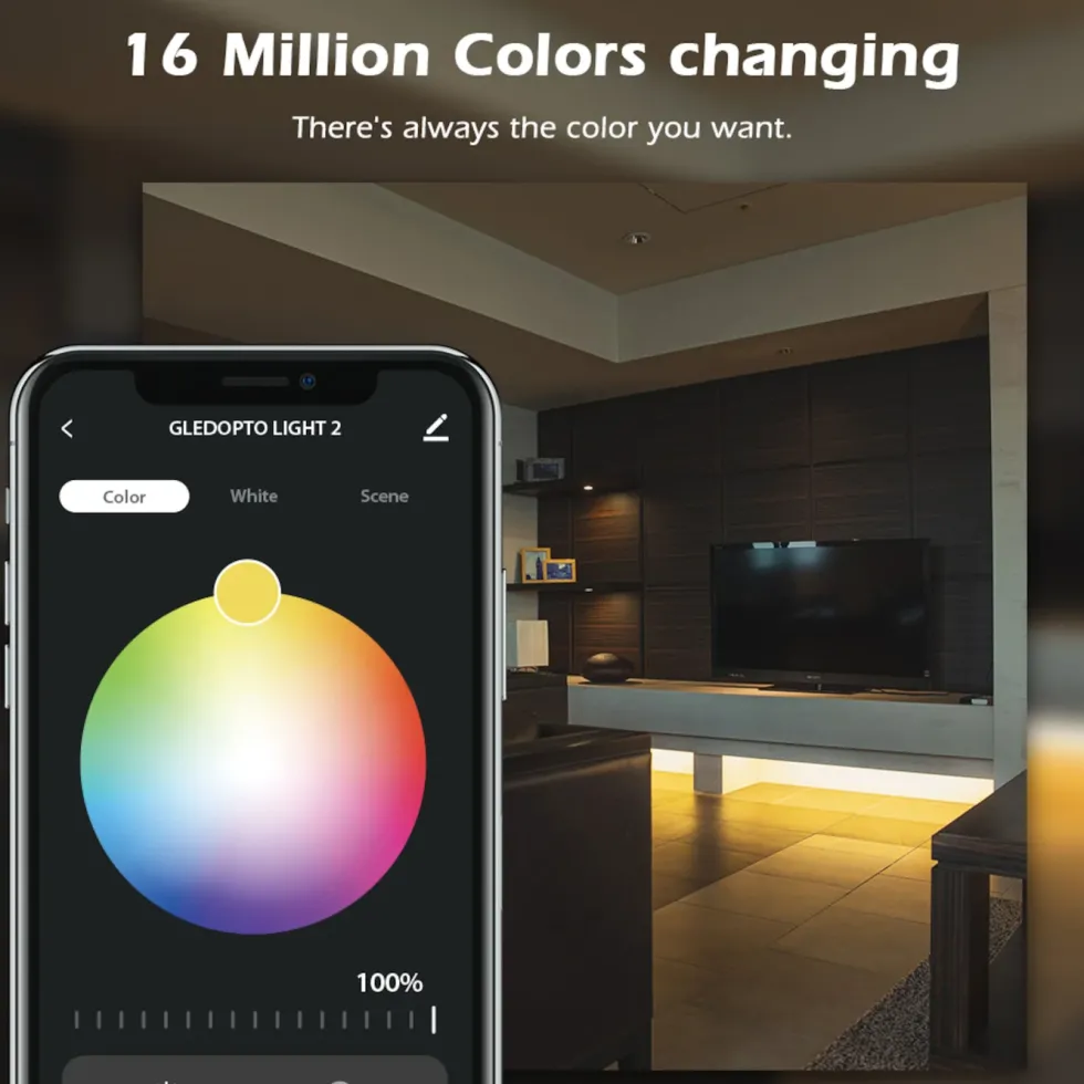 Gledopto RGB+CCT Wifi-kontroller for LED-list