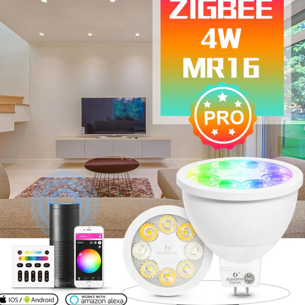 Gledopto Smart MR16 12 V LED-pære RGB+CCT 250 lm
