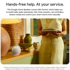 Google Home Speaker smart høyttaler med Gemini Hazel