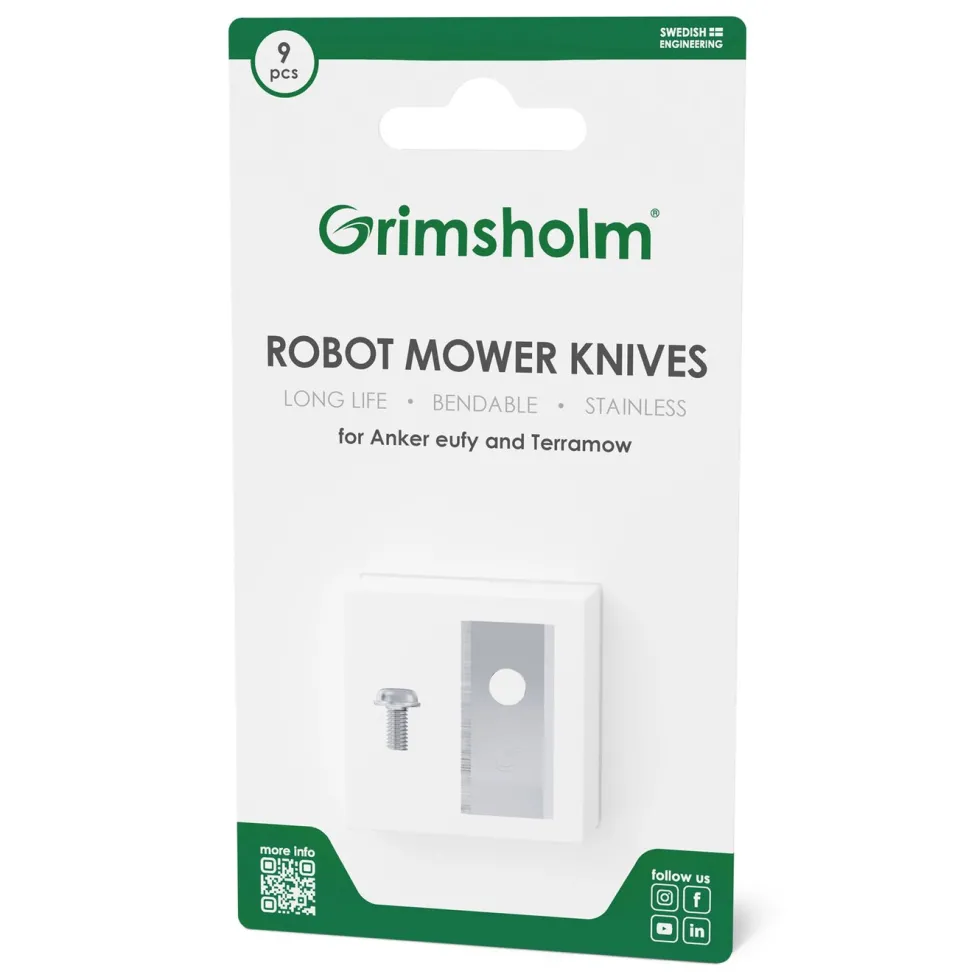 Grimsholm Kniver til Anker eufy og Terramow robotgressklipper 9-pakk